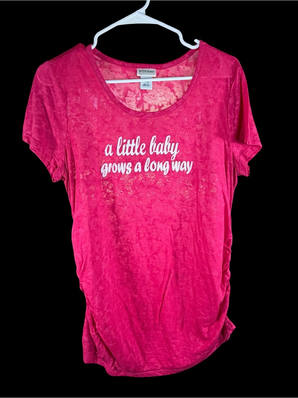 Motherhood Maternity Pink Short Sleeve Graphic Tee